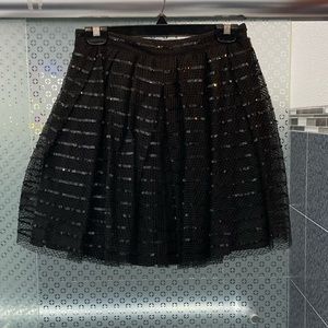 Red Valentino sequinned black puffy skirt